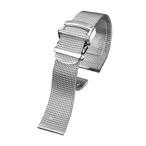 Bracelet montre acier inoxydable 20mm 22mm en maille métallique argentée pour IWC