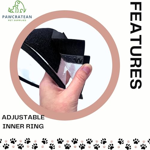 Image of Pet Cone Collar Dog Cat Soft Plastic Recovery Collar Adjustable Comfortable Wounds Protection Small Medium Size Elizabeth Collar (Transparent, Medium)
