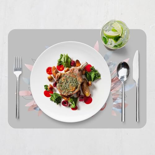 Set de table souple dessous liège gris napperon bohème grand format - 7