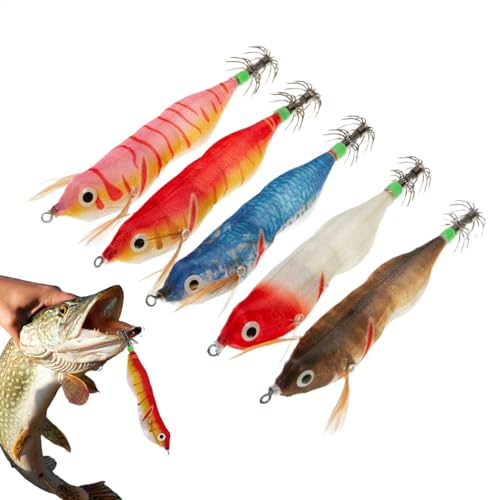Shrimp Lure leurre en bois de précision avec hameçons renforcés, pêche en eau salée