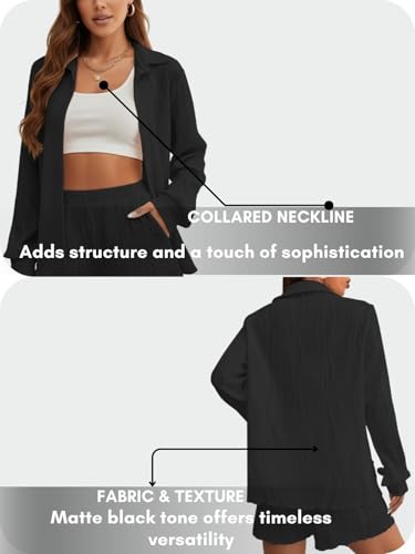 Image of Leriya Fashion Co-Ord Set for Women Stylish | Summer Night Suit for Women | Unique Textured Pattern Pyjama Set for Woman Travel Beach & Holiday Looks | Trendy Top & Shorts for Summer Day Vacations
