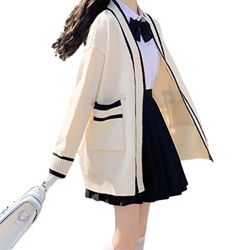 Txyjjp Womens Japan Cute Cardigan Sweater Kawaii Jk Uniform Open Front Cardigan With Buttons Aesthetic Long Sleeve Loose Jackets thumb #3