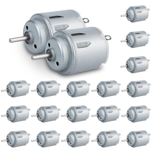 Innfeeltech 20 Piezas Micro Motor DC Pequeño Motor DC Mricor R140 DC 3V-5V 18000RPM para Juguetes de Bricolaje y Experimentos Científicos