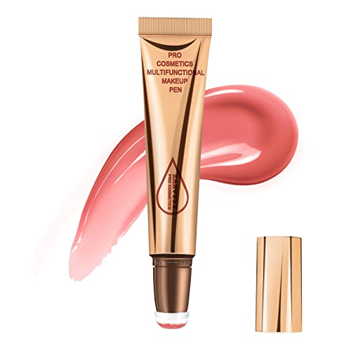 Blush Beauty Wand - Liquid Face Blush with Cushion Applicator for Easy Blending - Pink Contour Stick for a Smooth and Long-Lasting Natural Matte Finish - Cruelty-Free