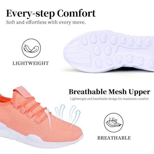 Image of Men's Running Shoes Lightweight Breathable Athletic Sneakers Non Slip Comfortable Walking Tennis Shoes for Gym Workout
