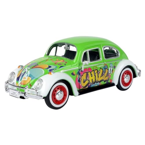 Motormax 1966 Volkswagen Beetle Graffiti Escala 1:24 miniatura 2