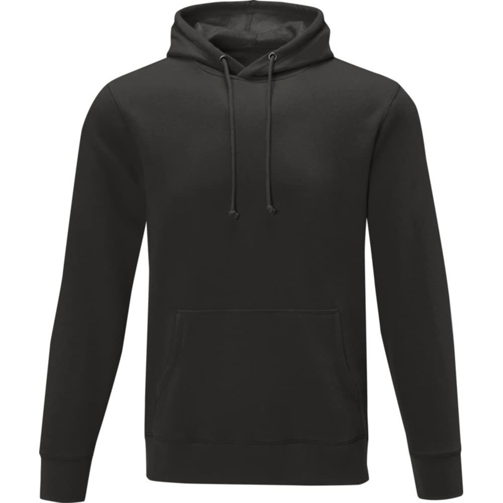 Elevate Men's Solid Black Charon Hoodie (S) (Solid Black)