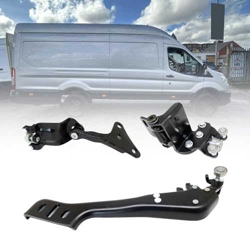 FZJDSD Sliding Door Hinge Roller Set Right Side BK3Z1525028A KK3Z1525028AA KK3Z1525028E Compatible with Ford Transit 150 250 350 350HD 2015-2020 Sliding Door Hinge Roller Assembly Set