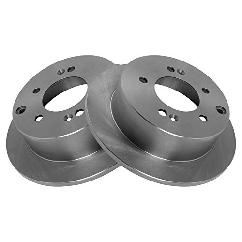 Image of TRQ Rear Brake Pad and Rotor Set Ceramic Solid Rotors