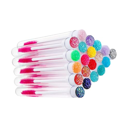 SOESFOUFU 20pcs Lash Makeup Tool Set Eyelash Brush Tubes Wands Reusable Detachable and Easy to Use