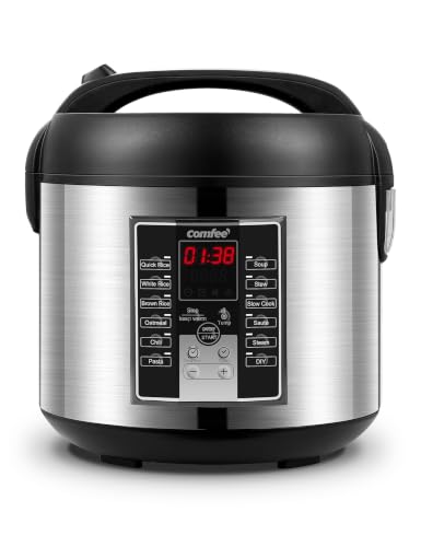 Image of COMFEE' Rice Cooker for 20 Cups Cooked Rice with Functions for Multi Cook, Slow Coor, Steam, Stew, Saute, and Quick Cook with BPA-Free Nonstick Inner Pot