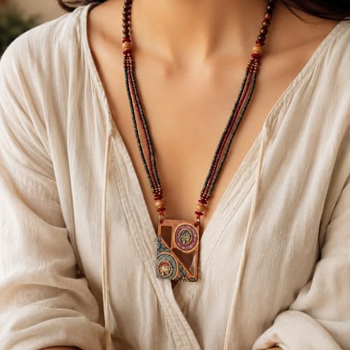 Image of AAKRITI ART CREATIONS Handcrafted Tribal Dhokra Necklace Collection | Royal, Pharaoh & Butterfly-Inspired Artisan Brass Statement Jewelry | Ethnic, Elegant & Artistic Necklaces for Women