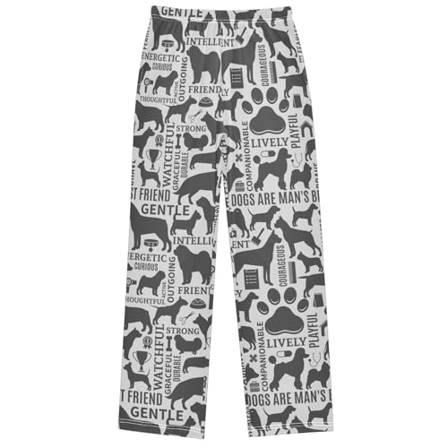 Boy's Pants Variety Dog Pattern Jogger Pants Elastic Waist Long Bottoms Trousers with Pockets 6-14 Years