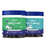 PupGrade 2-Pack Daily Multivitamin and Itch & Allergy Supplement for Dogs - All-in-One Formula for D