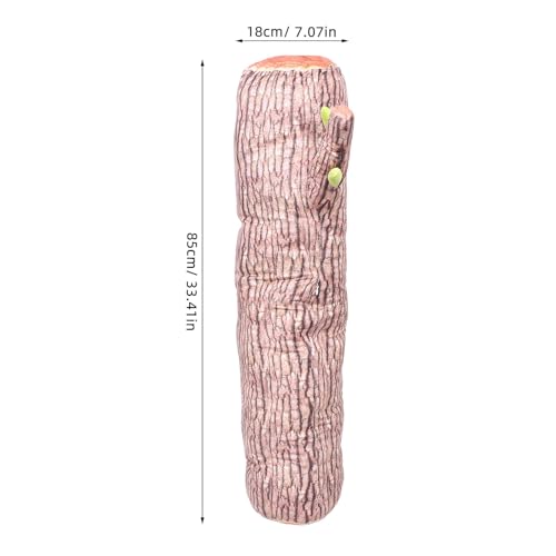 Coussin cylindrique tronc d'arbre en peluche douce pour un soutien lombaire