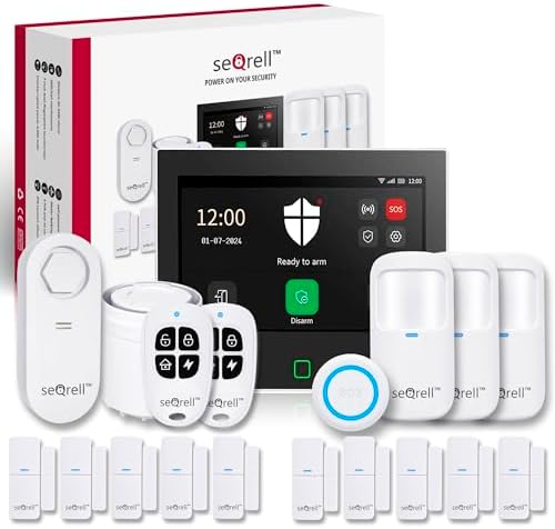 Kit Alarma Casa con Aviso al Movil sin cuotas WiFi y 4G gsm con 7...