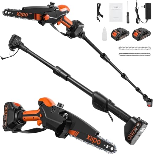 2-in-1 Cordless Pole Saw & Mini Chainsaw with 15ft Reach