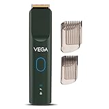 Vega SmartOne S3 Beard Trimmer for Men with AI SmartTrim Technology, USB Type C, Titanium Blade,160 mins Runtime, IPX7 Waterproof & 40 Length Settings, Shaving Machine, Travel Lock, Green, (VHTH-36)