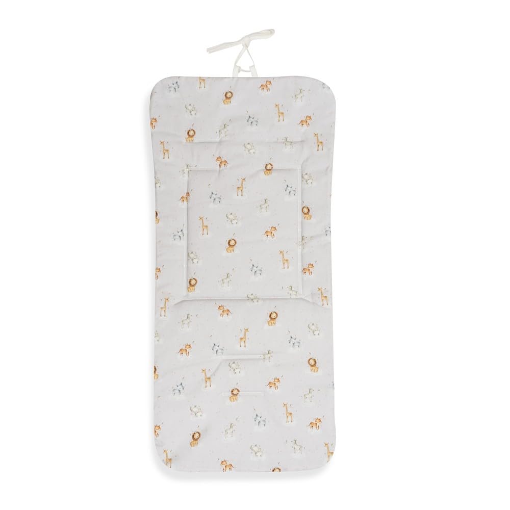 Interbaby - Don Algodón, Nido de Abeja Green or Animalitos Collection Universal Reversible Pushchair Seat Cover Summer Cushion for Pram and Car Seat