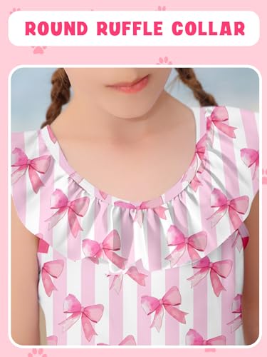 Image of Girls One Piece Swimsuits Toddler Cute Ruffle Bathing Suits Quick Dry Beach Swimwear Size 2-7 Years