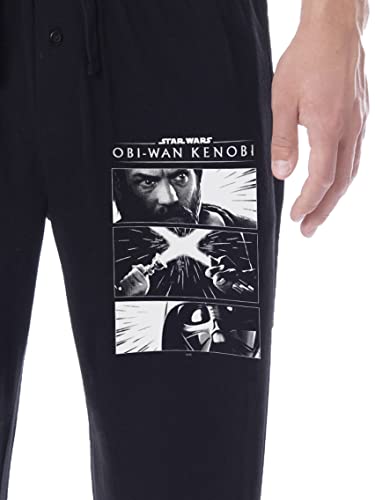 Star Wars Mens' OBI-Wan Kenobi Darth Vader TV Series Character Sleep Pajama Pants (Small) Black2