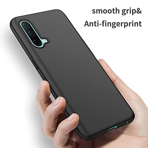 Image of Mobile Back Cover Case for Oneplus Nord CE (Silicone Case|CameraProtection|Black SC1510)