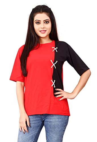 Image of Leriya Fashion Women's Solid Regular Fit T-Shirt