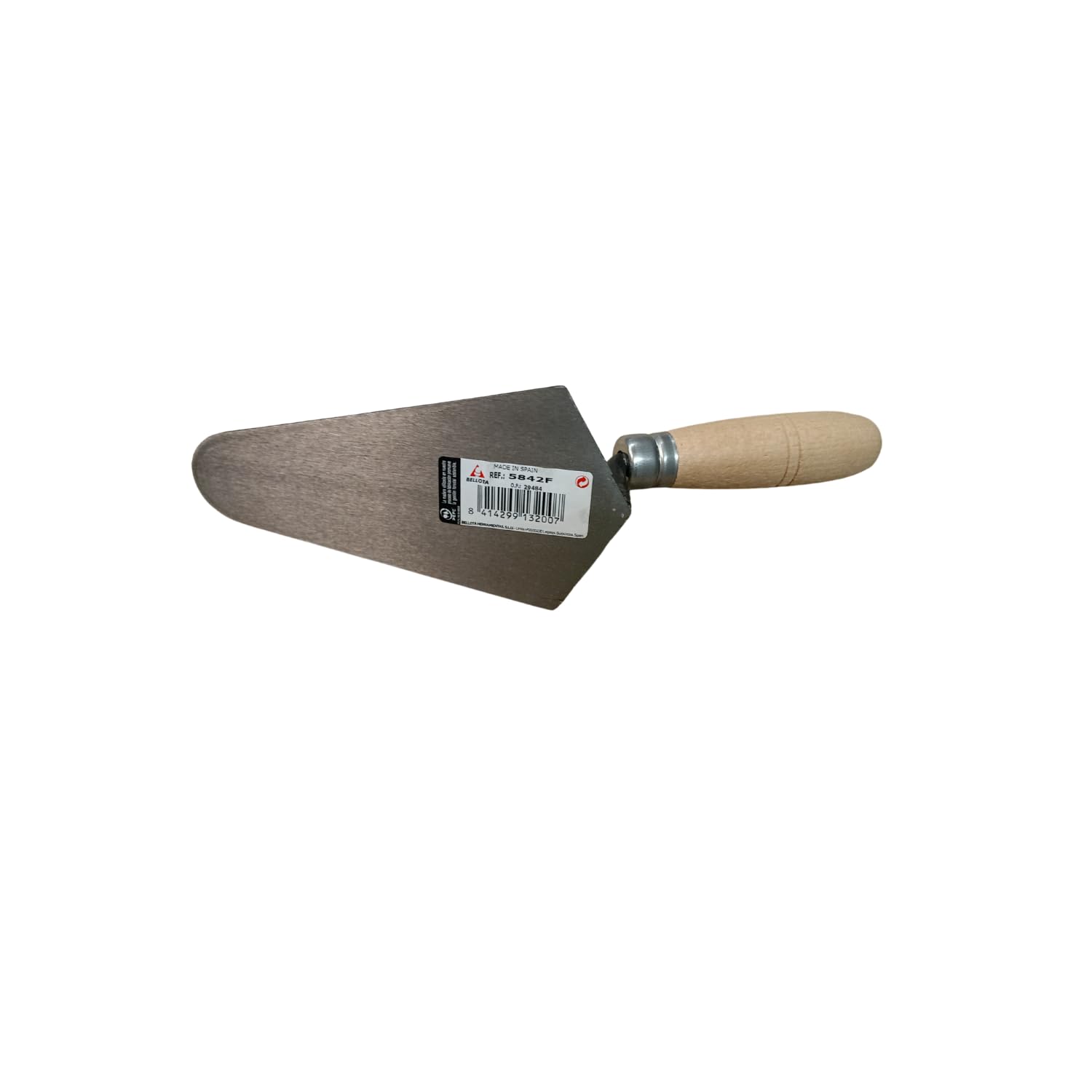 Paleta forjada madrileña para albañil y Mango de Madera de Haya 05842 Modelo F