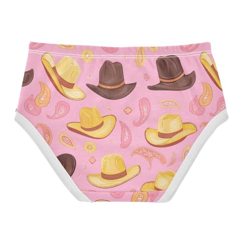 Wusikd Cowboy Hats Girls' Underwear Cotton Girls Briefs Soft Toddler Underwear 2T2