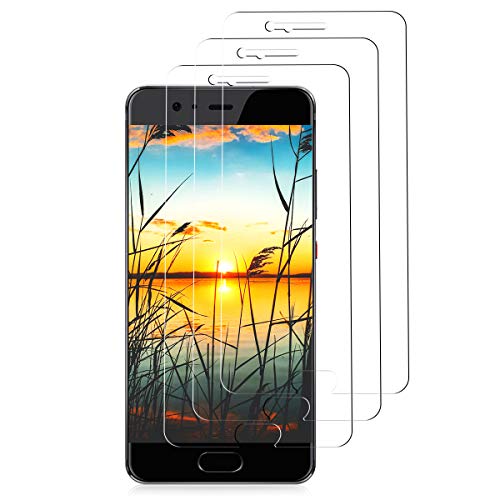 YIEASY 3 Unidades Cristal Templado para Huawei P10, 9H Dureza Alta Definicion Vidrio Templado, Anti-rasguños, Sin Burbujas, Anti Dactilares, Protector de Pantalla para Huawei P10