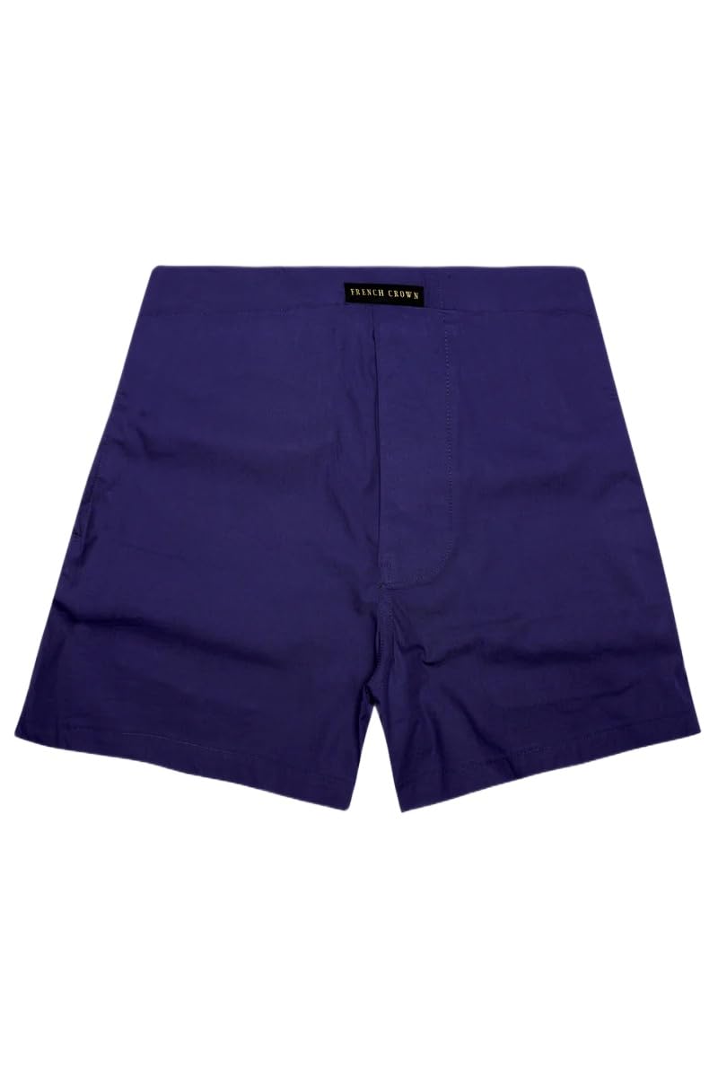 french crown Violent Purple Plain Solid Premium Giza Cotton Boxer-picture-42