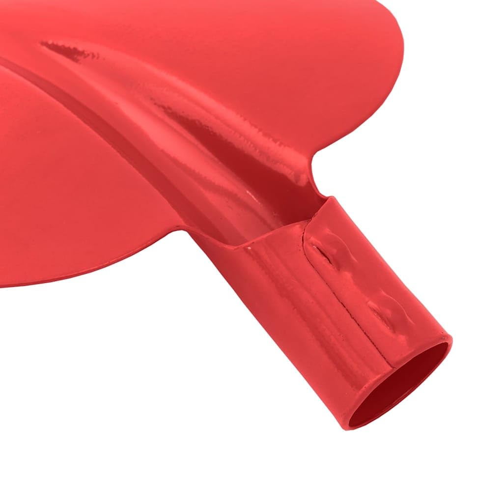 Pala de acero con recubrimiento de polvo rojo, 32 x 24,5 cm, pala de jardín para arena, tierra, grava, compost, jardinería, exterior, camping, terraza, balcón, con hoja de metal resistente
