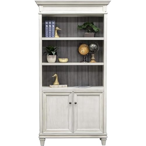 Martin Furniture Bookcase with Lower Doors, White - Thumbnail 4