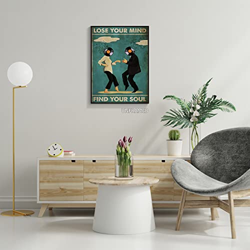 Yuzhongart Vintage Classic Movie Posters For Room Aesthetic Spiritual Quotes Lose Your Mind Find Your Soul Canvas Wall Art Cool Music Dance Wall Decor Painting For Bedroom 12X16In Unframed thumb #3