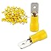 Baomain Male quick disconnects Vinyl Insulated Spade Wire Connector Electrical Crimp Terminal 12-10 AWG 6.3mm Yellow 100 Pack