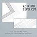 Golden State Art, Pack of 5 Acid Free Bevel Cut 4-Ply Thickness White Core Picture Mats for Photos (White, 10x10 for 6x6 Photo)