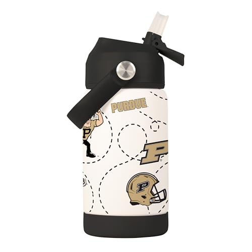 Image of Logo Brands NCAA Mascot Stainless-Steel Kids Bottle -Soft Silicone Mouthpiece, Easy To Carry, Kid-Friendly Design- Great For School & On-The-Go
