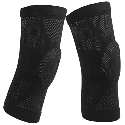 ZIZEV Knee Brace, 2 Pieces Universal Sports Knee Pad, for Competitive Sports for Indoor Activities, Outdoor Sports Gym (Black pair?M?)