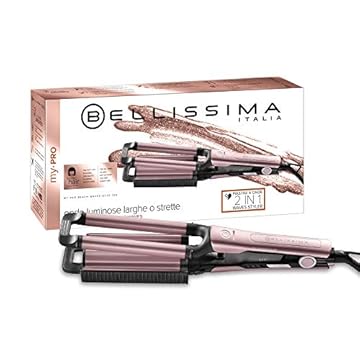 Bellissima Imetec My Pro Beach Waves Gt20 100 Piastra Per Capelli A Onde Larghe E Strette, Rivestimento in ceramica, temperatura regolabile 160°C - 200°C