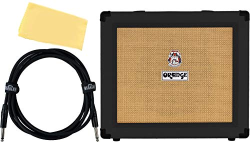 Orange Crush 35RT 35-Watt Guitar Combo Amplifier - Black Bundle with Instrument Cable and Austin Bazaar Polishing Cloth