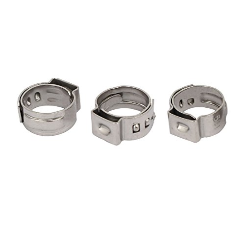 Aexit 9.4mm-11.9mm 304 Clamps Stainless Steel Adjustable Cable Pipe Tight Hose Strap Clamps Clamps 3pcs
