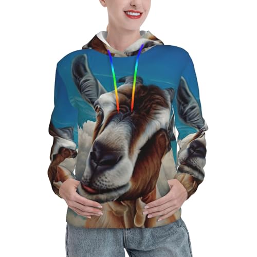 Sweat à capuche chèvre protecteur avec sa grande poche