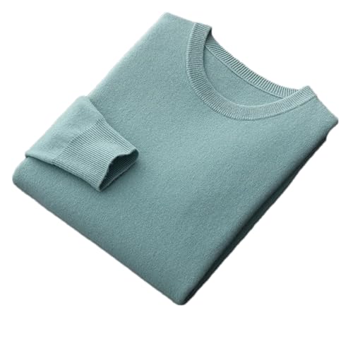 SaoBiiu Men Wool Sweater Crewneck Thin Long Sleeves Pullover