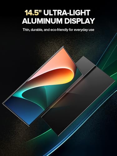 Image of UPERFECT 14.5 inch 4K Portable Monitor, 3840x2400 UHD 16:10 Display | 125% sRGB, 600 Nits Brightness, 1.06B Colors, Matte IPS Screen, Smart Cover Included, Metal Frame for Laptop, PC & Travel