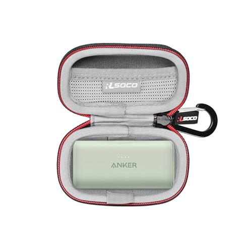 RLSOCO Carrying Case for Anker Nano Power Bank with Built-in USB-C Connector/with Built-in MFi Certified Lightning Connector Portable Charger - Black (Case Only)