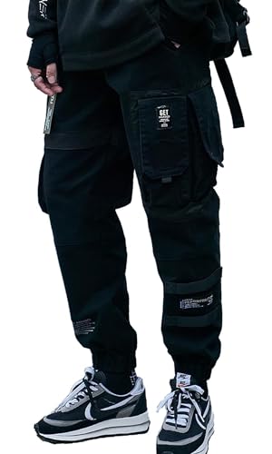 Mens Cargo Pants Casual Joggers Techwear Cotton Streetwear Hip Hop Trousers2