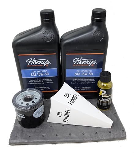 Kit de cambio de aceite SAE 15W-50 sintético completo Henry's