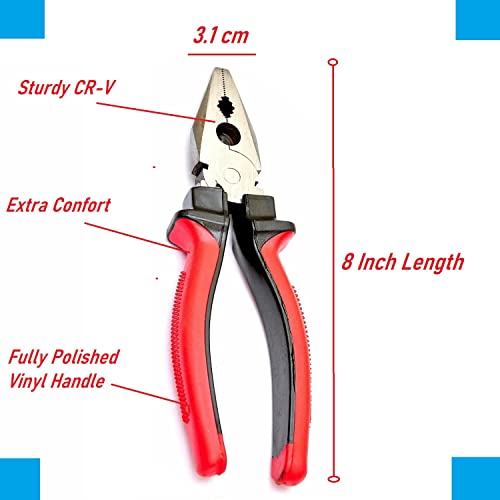 Image of GIZMO Hand Tools Kit For Home Use With 10 inch Adjustable Wrench And Combination Plier For Mechanics, Vehicle Tool Kit Set