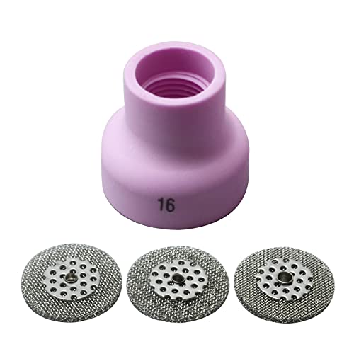Image of RIVERWELD Champagne Ceramic Cup R type 53NACN Screen 53NAbSP3 16# 4pcs | Alumina Nozzle 5 /8 inch 16.0mm for SR WP 9 20 17 18 26 TIG Welding Torches