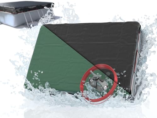 Planenfux® Copertura invernale rettangolare per piscine 300x200 cm | Telo 2-in-1 in PE 200g/m² | UV-resistente estate & inverno | 360x260 cm Copertura invernale per piscina